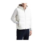 Ganzen donsvest in wol en kasjmier Peserico , White , Heren