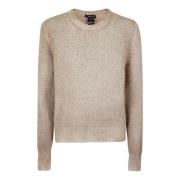 Katoenen Crewneck Sweater in HuskyBordo Avant Toi , Beige , Dames