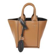 Bruine leren tas met iconisch logo Tod's , Brown , Dames