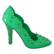 Betoverende Assepoester Kristal Pumps Dolce & Gabbana , Green , Dames