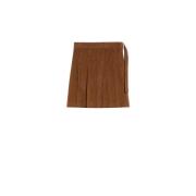 Fluwelen Rok Elegante Stijl Max Mara Weekend , Brown , Dames