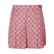 Fantasia Zijden Shorts Max Mara Studio , Pink , Dames