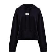 Zwarte Katoenen Jersey Hoodie Sweater MM6 Maison Margiela , Black , Da...