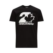 Stijlvol T-shirt voor mannen Dsquared2 , Black , Heren