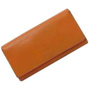 Pre-owned Leather wallets Loewe Pre-owned , Orange , Dames