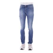 Denim Jeans met Logo Achterzak Dondup , Blue , Heren