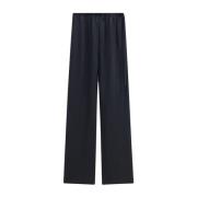 Zwarte Satijnen Wijde Pijp Broek Filippa K , Black , Dames