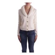 Witte Cardigan Sweaters Voorste Knoop Blugirl , White , Dames