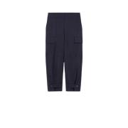 Stretch gabardine broek Max Mara Weekend , Blue , Dames