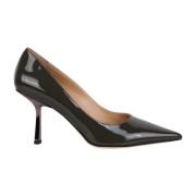 Gelakte puntige pumps met spoolhak Prosperine , Gray , Dames