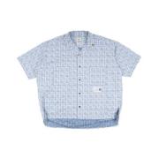 Witte Half Sleeve Tag Shirt Mihara Yasuhiro , Blue , Heren