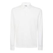 Katoenen Polo Shirt Navy Stijl Zanone , White , Heren