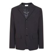 Navy Nylon Stretch Blazer Aspesi , Blue , Heren