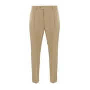 Beige Linnen Broek in Regular Fit Caruso , Beige , Heren