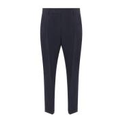 Blauwe Linnen Regular-Fit Broek Caruso , Blue , Heren