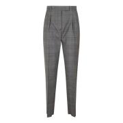 Grijze geruite wolmix stretchbroek Max Mara Studio , Gray , Dames