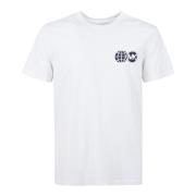 Katoenen Jersey T-shirt met wit logo Michael Kors , White , Heren