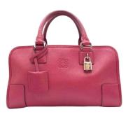 Pre-owned Leather handbags Loewe Pre-owned , Pink , Dames