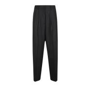 Stretch wollen zwarte broek met pince P.a.r.o.s.h. , Black , Dames