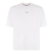 Klassieke Slogan T-shirt Wit Katoen Drole de Monsieur , White , Heren