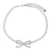 Kristallen Tennis Choker Ketting Self Portrait , Gray , Dames