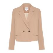 Elegante Blazer Jas met Fijne Knopen Saint Tropez , Brown , Dames