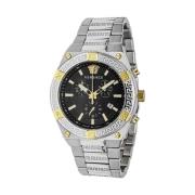 Sporty Greca Chronograaf Horloge Versace , Multicolor , Heren