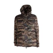 Camouflage Nylon Donsjas met Capuchon add , Multicolor , Heren