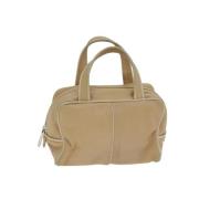 Pre-owned Leather handbags Loewe Pre-owned , Beige , Dames