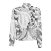 Dierenprint Gedrapeerde Blouse Gestuz , Multicolor , Dames