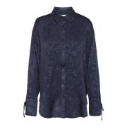 Midnight Marine Overhemdblouse Kaffe , Blue , Dames