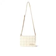 Chique Tweed Schoudertas Tita MC2 Saint Barth , Beige , Dames