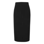 Zwarte rits achter potloodrok Max Mara Studio , Black , Dames