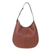 Hobo Leren Tas met Logo Tod's , Brown , Dames