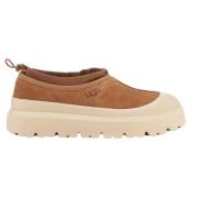 Bruine Leren Slip-On Waterdichte Laarzen UGG , Brown , Heren