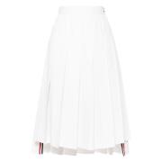 Witte Katoenen Overhemdjurk met Tricolor Strepen Thom Browne , White ,...