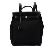 Pre-owned Canvas backpacks Hermès Vintage , Black , Dames