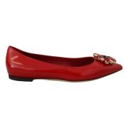 Rode kristal loafers - Uitstekende elegantie Dolce & Gabbana , Red , D...