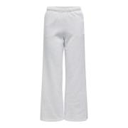 Wide Zip Pant Light Grey Melange Only , Gray , Dames