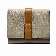 Pre-owned Leather wallets Loewe Pre-owned , Beige , Dames