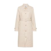 Ketting Link Trench Coat Moschino , Beige , Dames