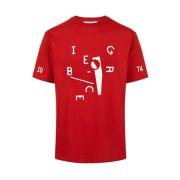 T-shirt met Iceberg letterprint detail Iceberg , Red , Heren