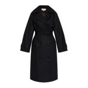 Katoenen trenchcoat met riem Michael Kors , Black , Dames