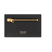 Leren portemonnee Tom Ford , Black , Heren