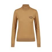 Wollen mock-hals trui met Milano logo Iceberg , Beige , Dames