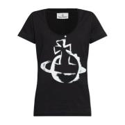 T-shirt met logo Vivienne Westwood , Black , Dames