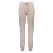 Wollen blend track pants met strepen Lorena Antoniazzi , Gray , Dames