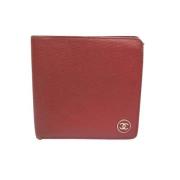 Pre-owned Leather wallets Chanel Vintage , Red , Dames