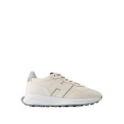 Witte Leren Sneakers met Bovenste Veters Hogan , White , Dames