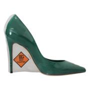 Smaragdgroene Elegantie Leren Hakken Pumps Dolce & Gabbana , Green , D...